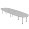 Skutchi Designs 45 in W, 144 in L, 29 in H, Engineered Wood Top, Grey H-BOVL-46143PT-01-EL - alternate 1